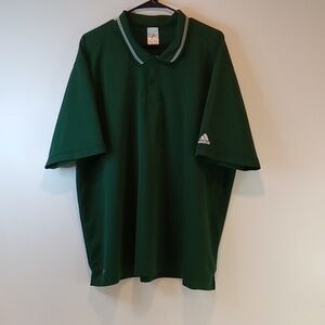 Adidas Climalite 1/4 Button Polo Short Sleeve Collared Shirt Men's Sz 2XL EUC!
